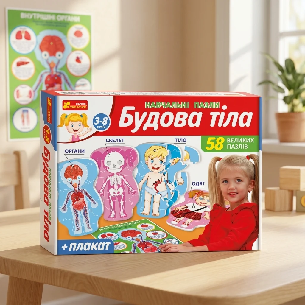 Навчальні пазли.Будова тіла. 3+ Ранок