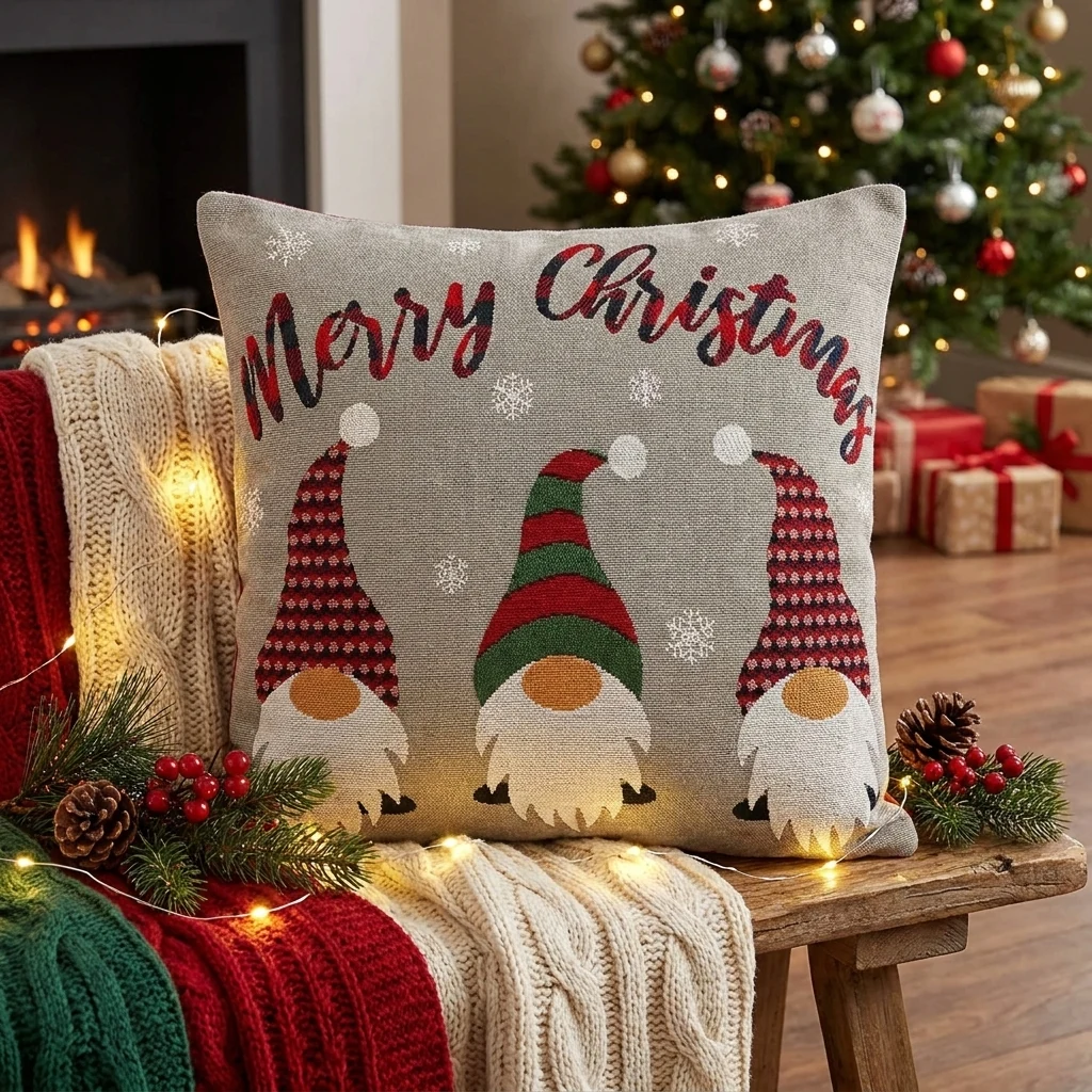 Наволочка новорічна "Merry Christmas" 45 * 45 см
