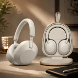 Навушники Over-ear Sony WH-1000XM5 BT 5.2, ANC, Hi-Res, AAC, LDAC, Wireless, Mic, Сріблястий — фото 1