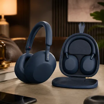 Навушники Over-ear Sony WH-1000XM5 BT 5.2, ANC, Hi-Res, AAC, LDAC, Wireless, Mic, Синій