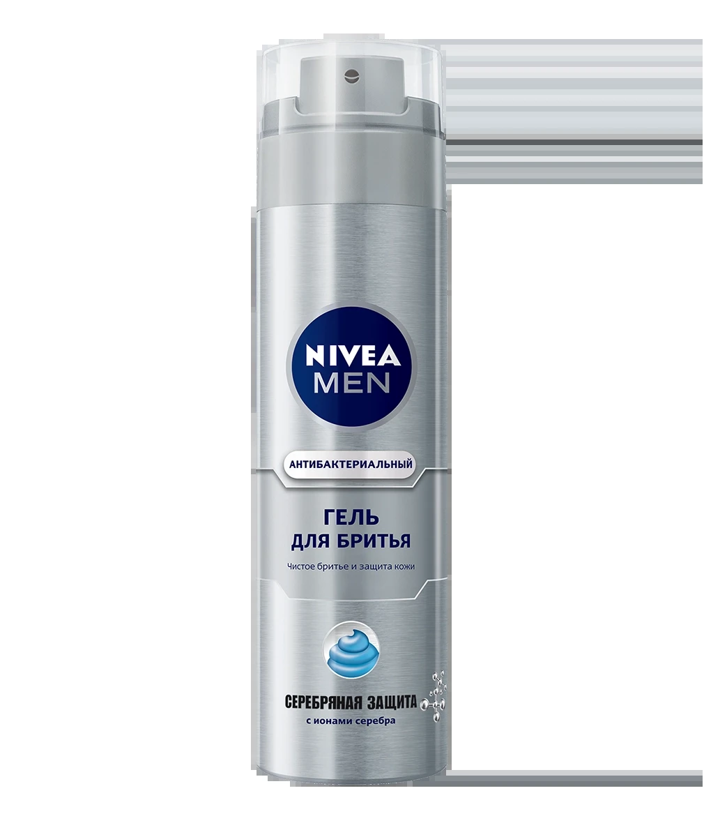 NIVEA Гель д/гоління  200 мл 81358 срібний захист