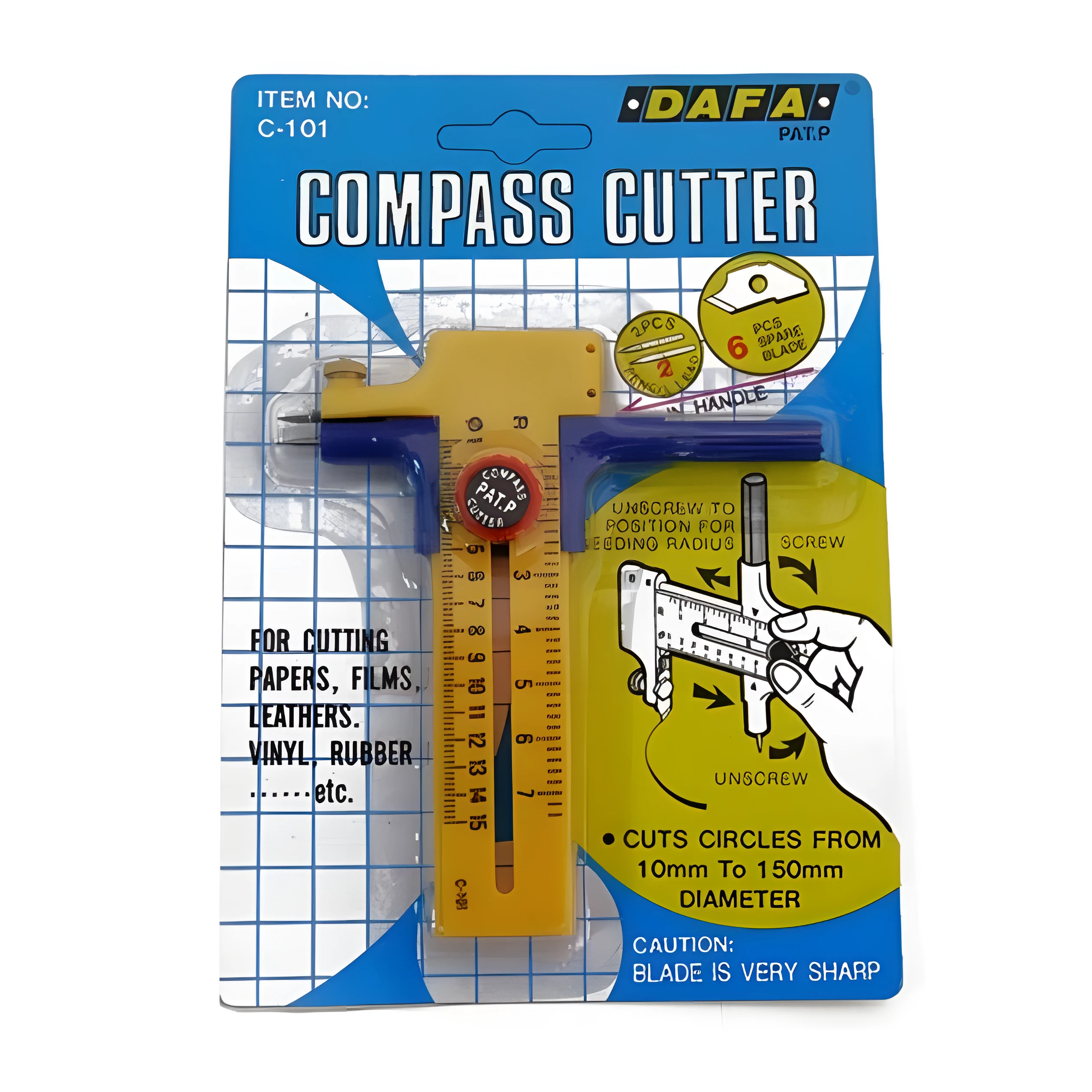 Ніж макетний для кругових прорізів C-101, d: 10 - 150 мм, DAFA