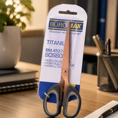 Ножицi 16см TITANIUM BM.4537-09 сірі вставки