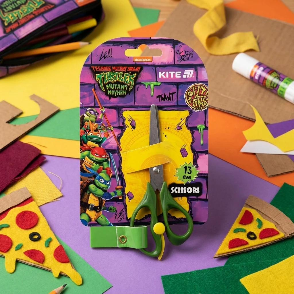 Ножиці дитячі 13 см з пружиною Kite "Ninjia Turtles"