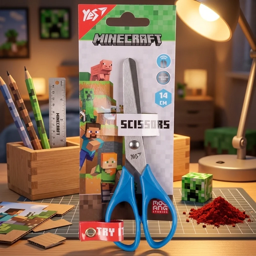 Ножиці дитячі у футлярі чохлі 14 см "Minecraft"