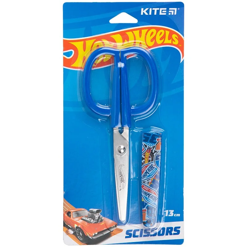 Ножиці дитячі в футлярі 13 см "Hot Wheels" Kite