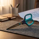 Ножиці офісні Axent Titanium 19см синьо-бірюзові — фото 1