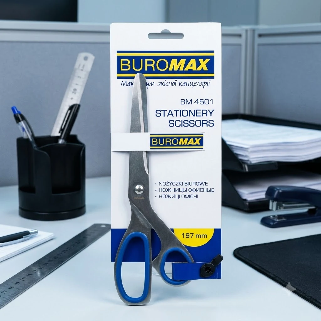 Ножиці офісні металеві 19.7 см BuroMAX