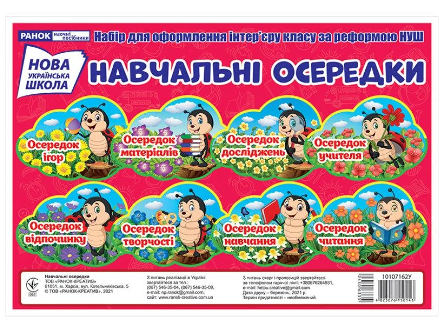 НУШ. Набір для оформлення інтер'єру класу. Навчальні осередки — фото 2