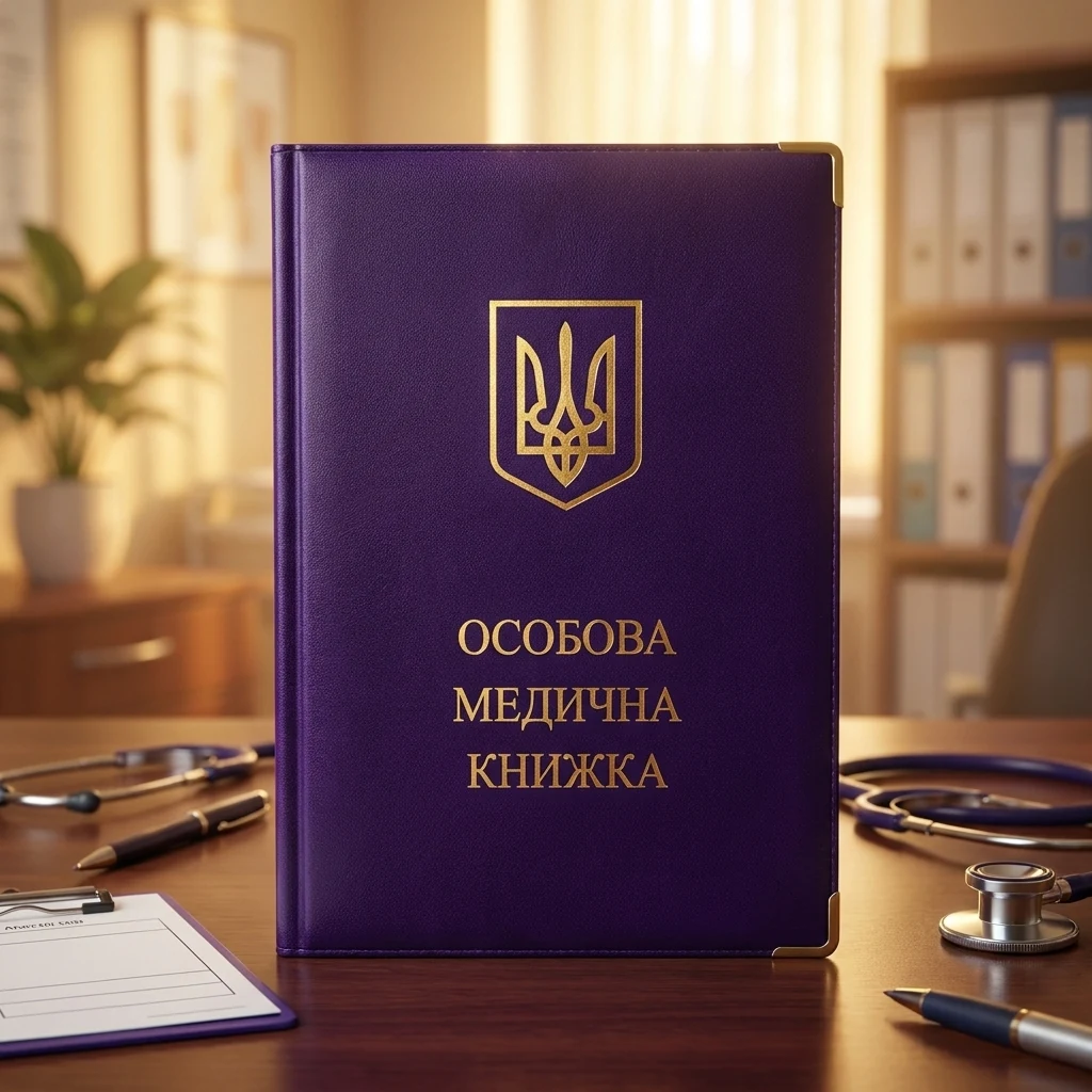 Обкладинка для документів "Медична книжка" (110*155мм)