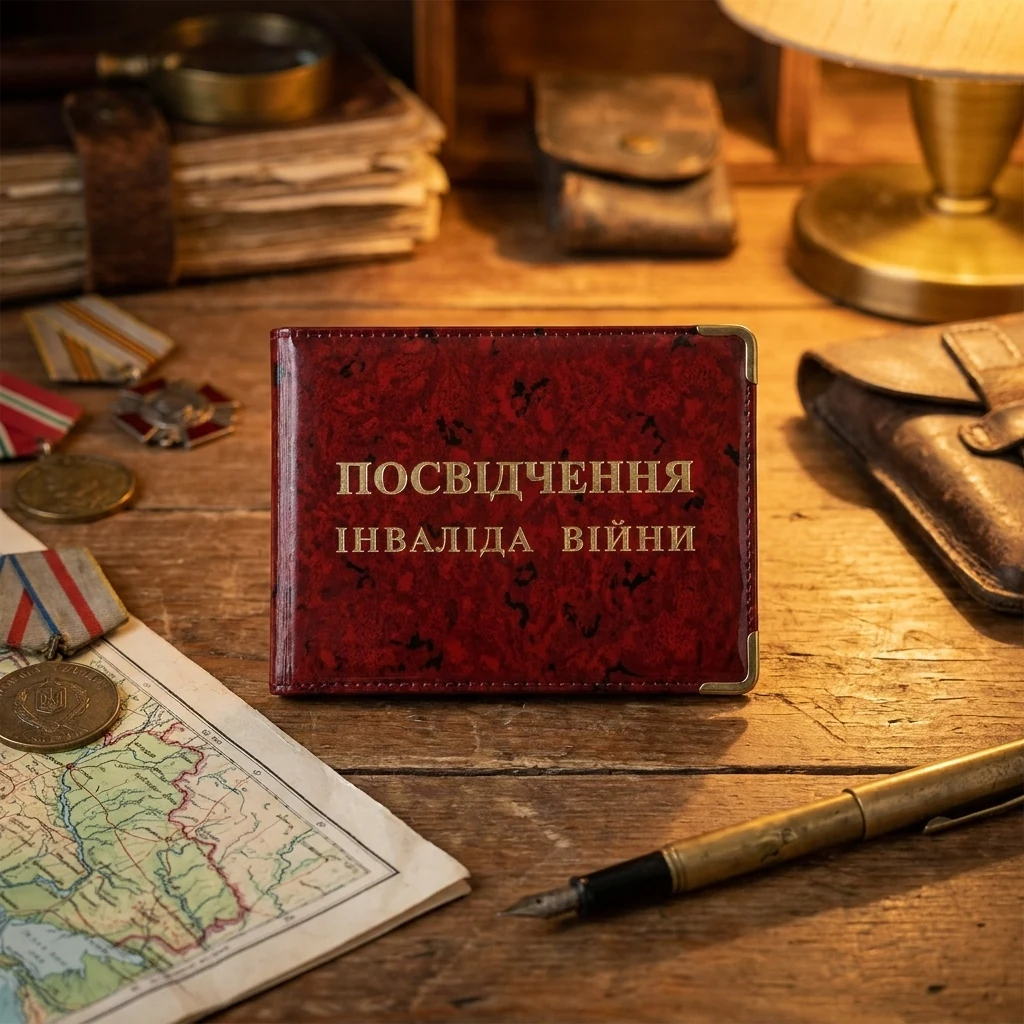 Обкладинка для документів "Посвідчення інваліда війни" 210х80 пвх лак