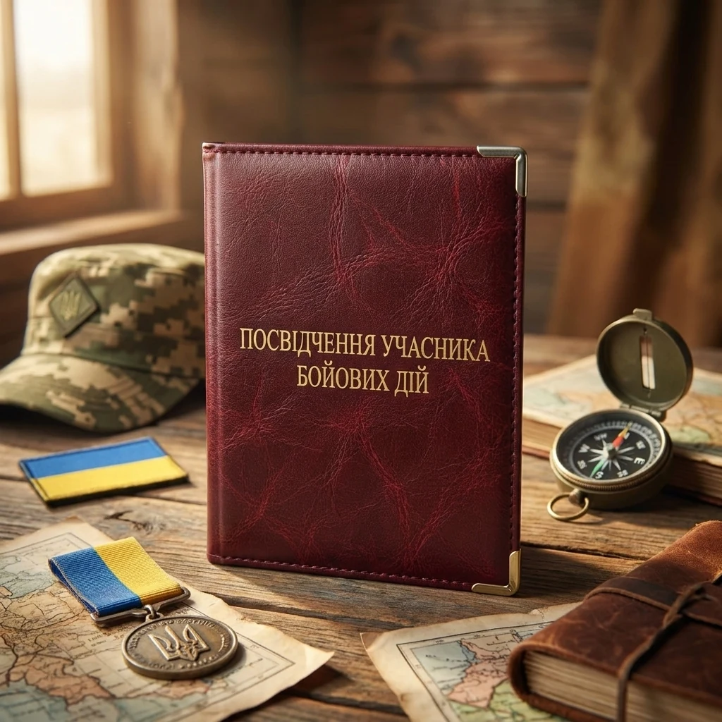 Обкладинка для документів "Посвідчення УБД" 225*80мм шкірозам
