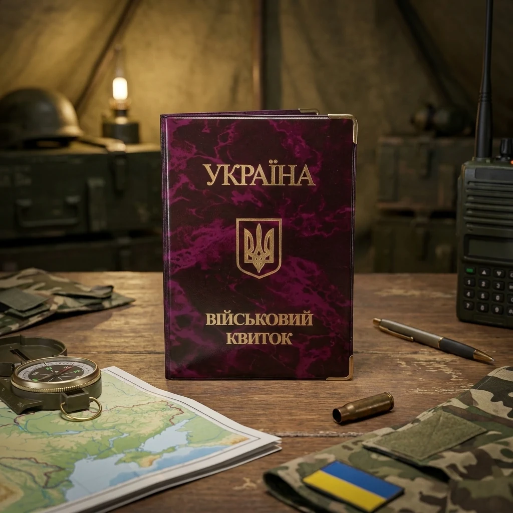 Обкладинка для документів "Військовий квиток" 188*130 пвх лак