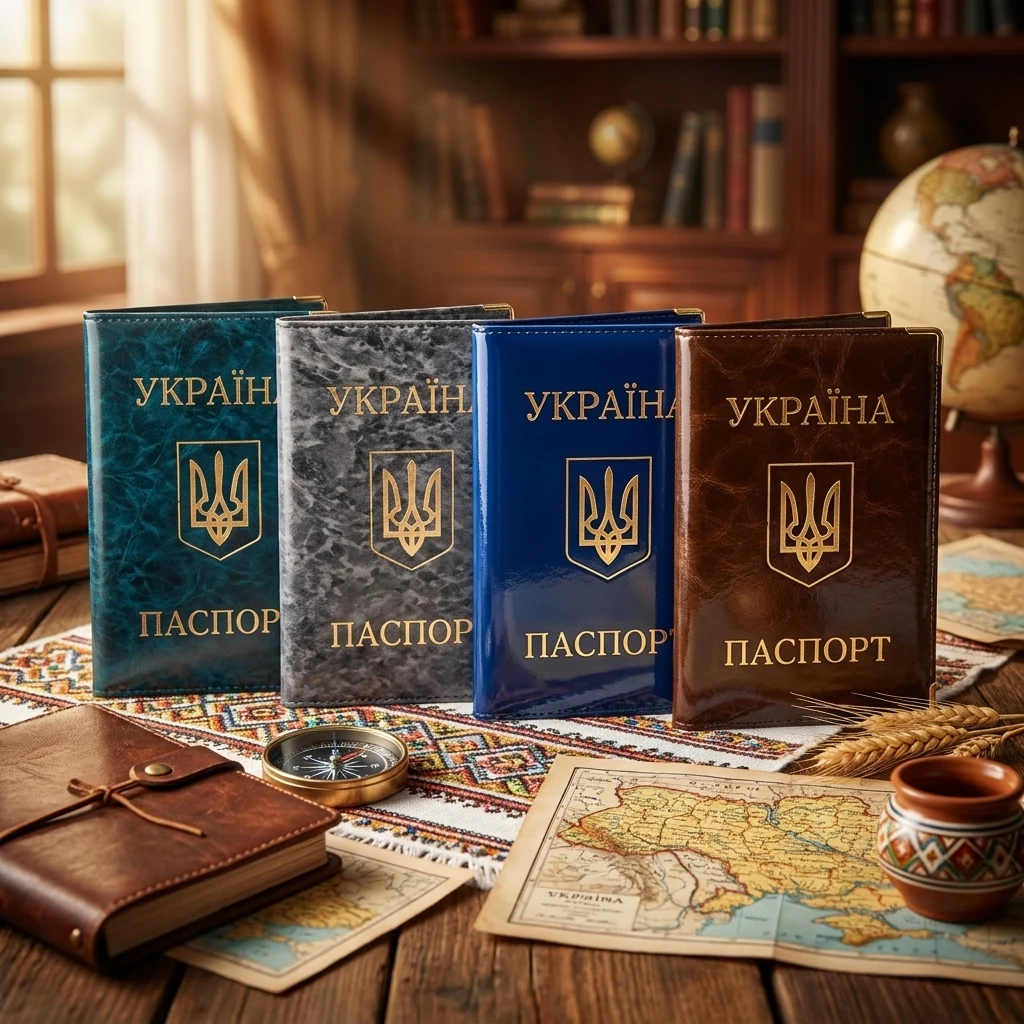 Обкладинка для паспорта 188*130мм ПВХ лак Україна