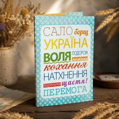 Обкладинка на паспорт Just Cover-Сало, борщ, Україна