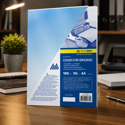 Обкладинки пластикові Buromax A4 (50шт.,180мк) -02 Синій