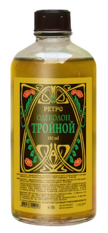 Одеколон "Тройний" Преміум 180мл 60%