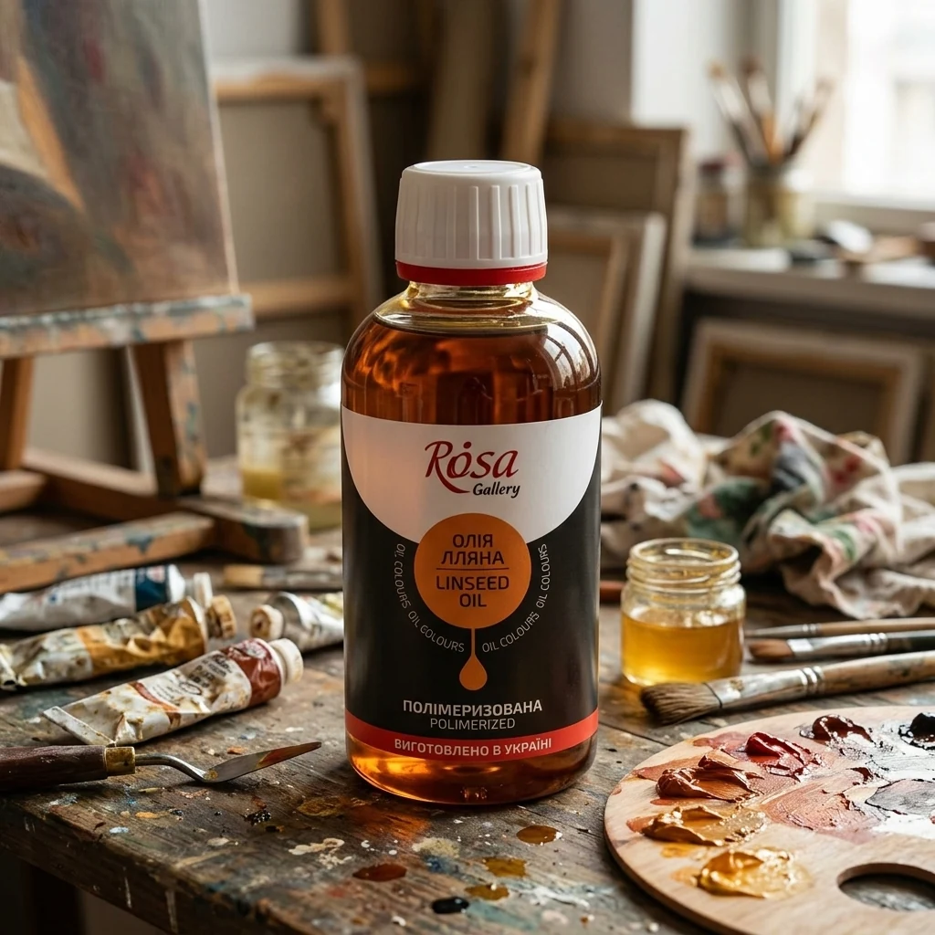 Олія лляна полімеризована, 250 мл, Rosa Gallery