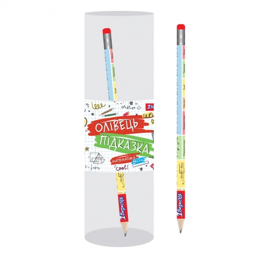 Олівець чорнографітний 1Вересня з формулами Математика 8 клас — фото 2