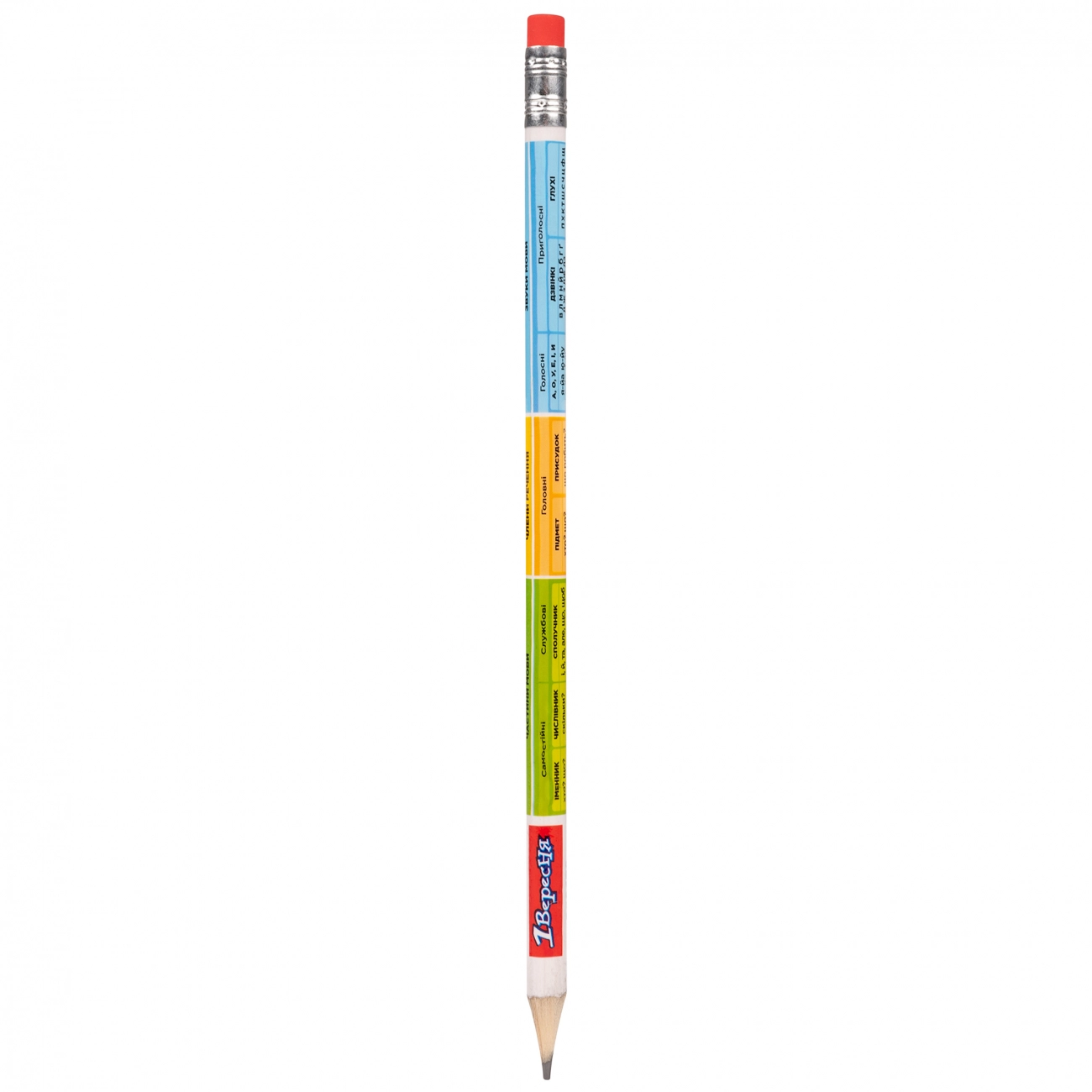 Олівець 1 Вересня круглий із гумкою Мовна скарбничка — фото 2