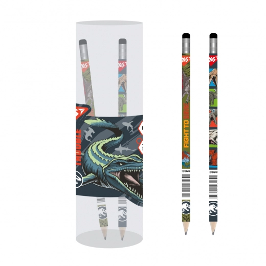 Олівець чорнографітний YES Jurassic World з гумкою — фото 2
