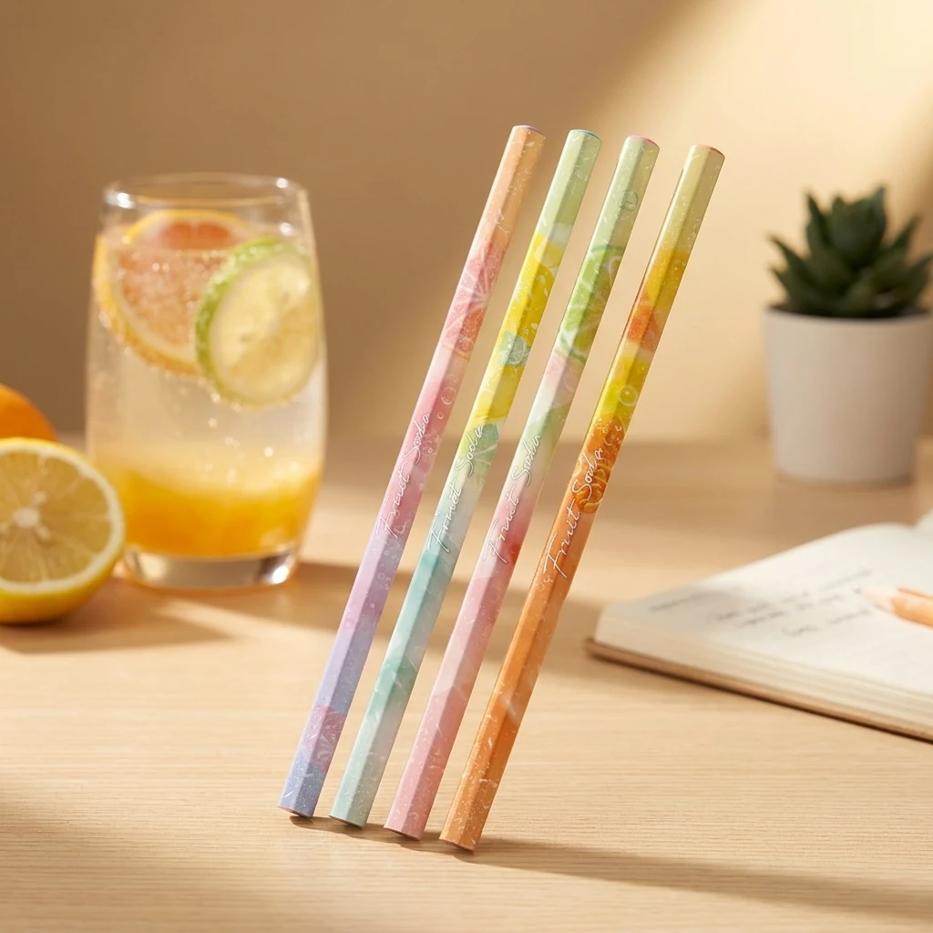 Олівець чорнографітний M&G Fruit Soda 2B Wood, 32020 5 шт в коробці