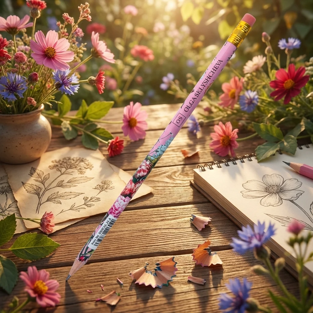 Олівець чорнографіитний HB з гумкою, Axent Summer