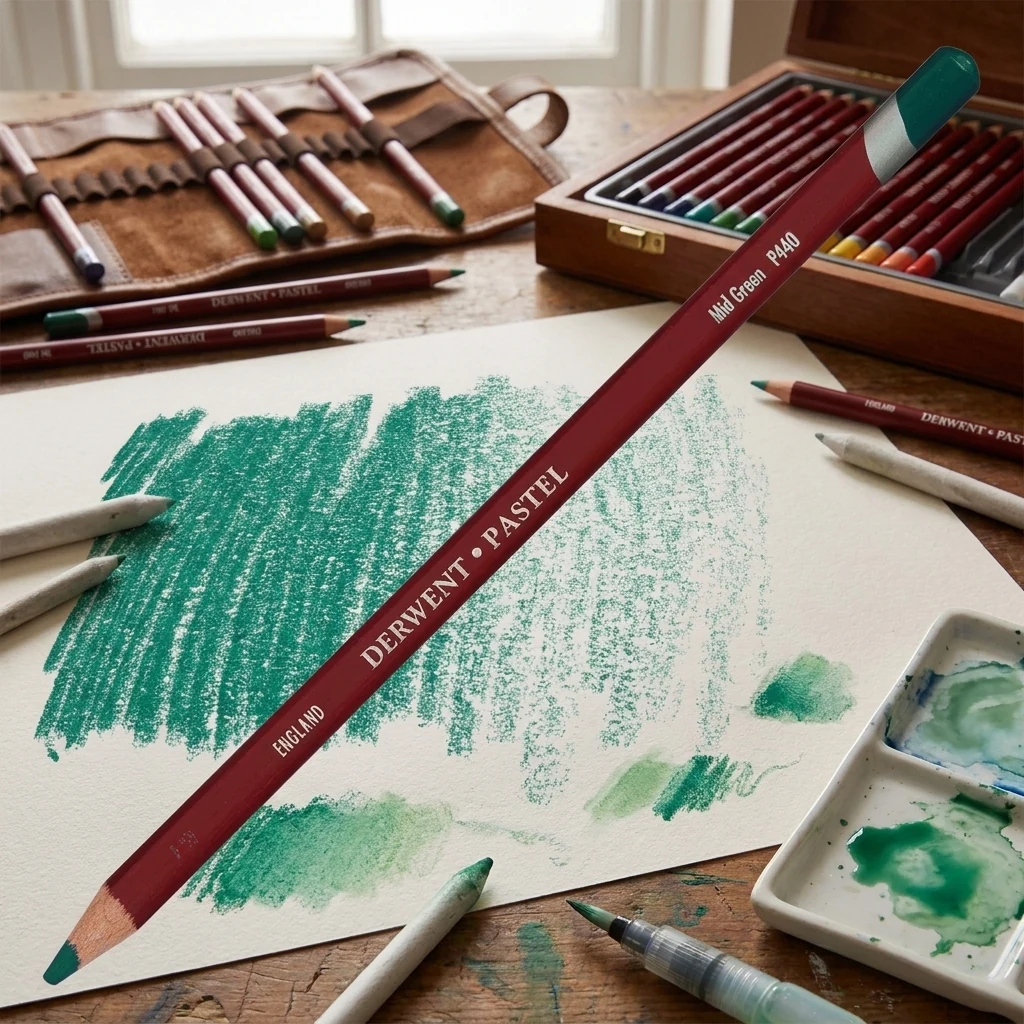 Олівець пастельний Pastel (P440), зелений середній, Derwent