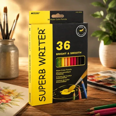 Олівці акварельні 36 кольорів Superb Writer 4120-36CB MARCO