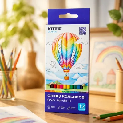 Олівці кольорові Kite Classic 12 кольорів K-051