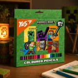 Олівці кольорові YES 24 кольорів Minecraft Heroes 290740 — фото 1