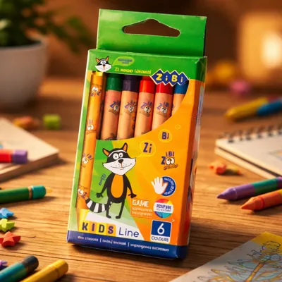 Олівці воскові KIDS Line ZiBi 6 кольорів ZB.2480