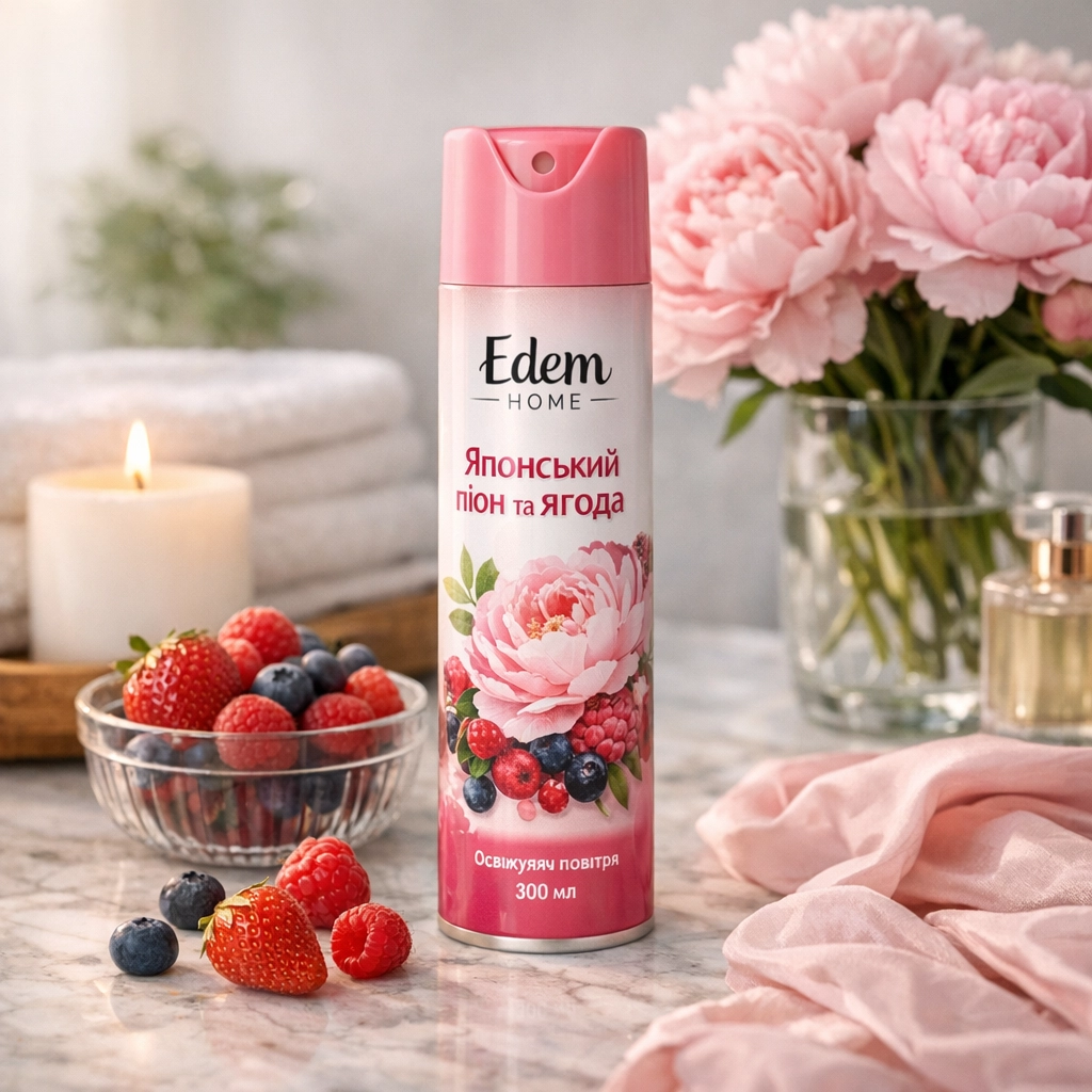 Освіжувач повітря Edem Home Японський піон та ягода 300мл