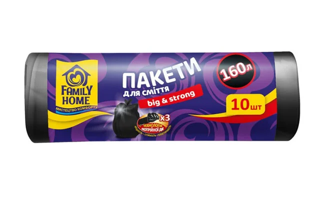 Пакет для сміття 160 л/ 10 шт 90х110 см FH