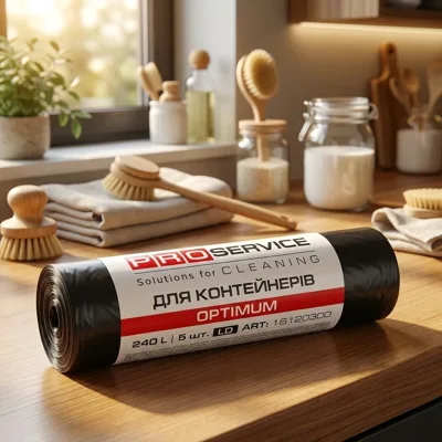 Пакет для смiття PRO Optimum 35 мкм 240л 5 шт чорні