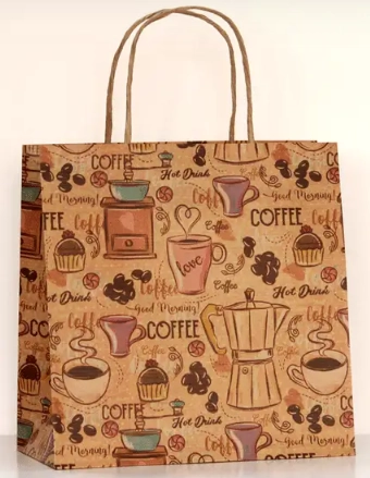 Пакет паперовий крафтовий №184 215х220х110 Coffee — фото 2