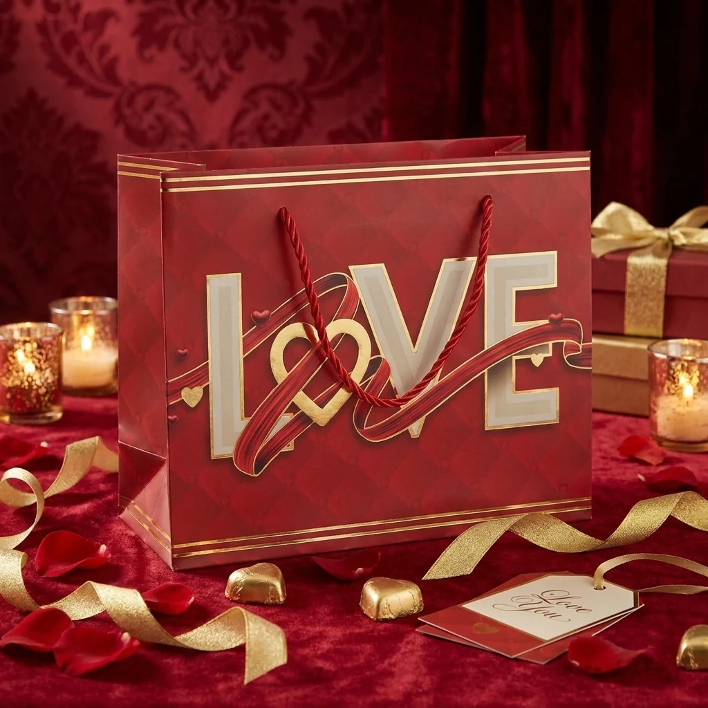 Пакет подарунковий 18*23*10 см Love