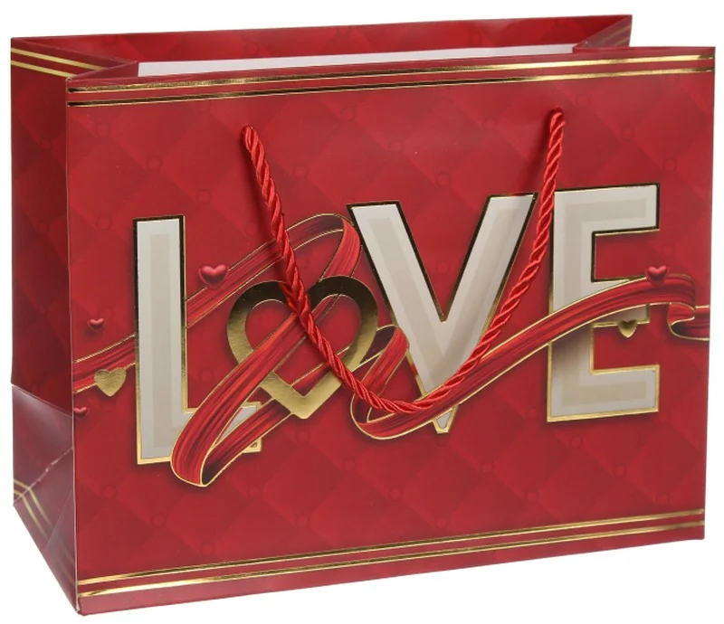 Пакет подарунковий 18*23*10 см Love