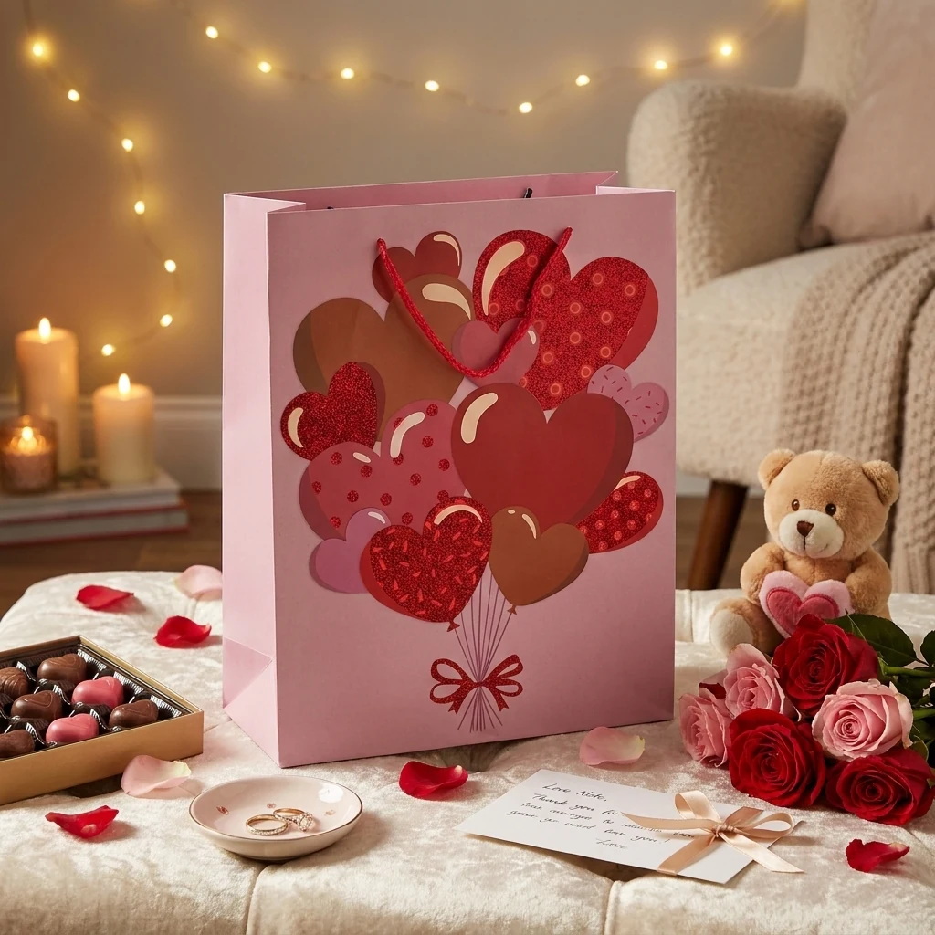 Пакет подарунковий 26*32*12 см Love