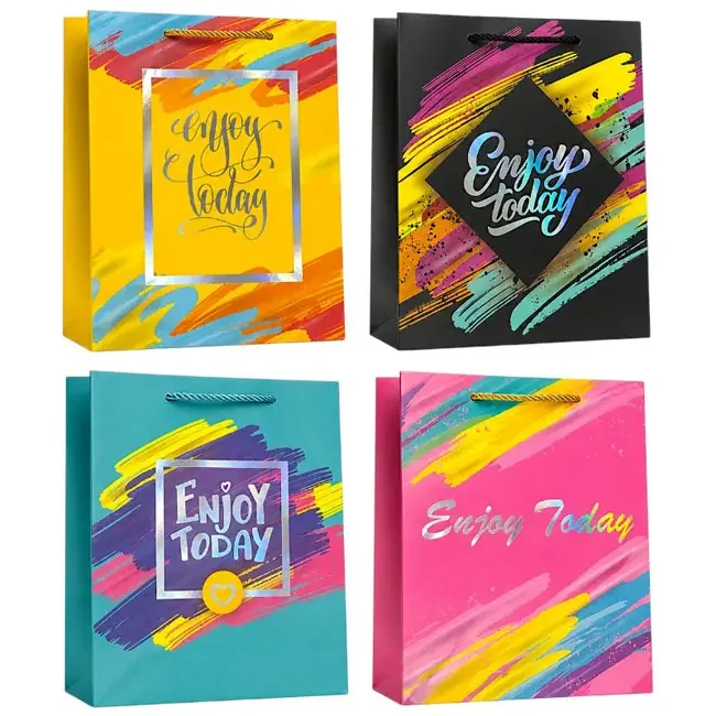 Пакет подарунковий 30*42,5*12 см Enjoy today