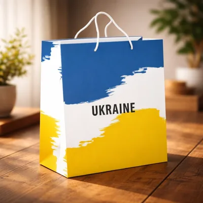 Пакет подарунковий WonderPack 310х350х150мм UKRAINE ПР005-о8