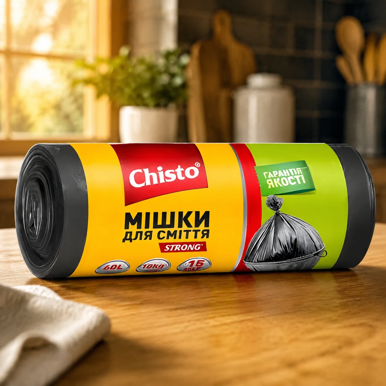Пакети для сміття Chisto 35л 15шт Strong — Прибирання та інвентар