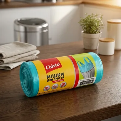 Пакети для сміття Chisto 60 л 20 шт ручки