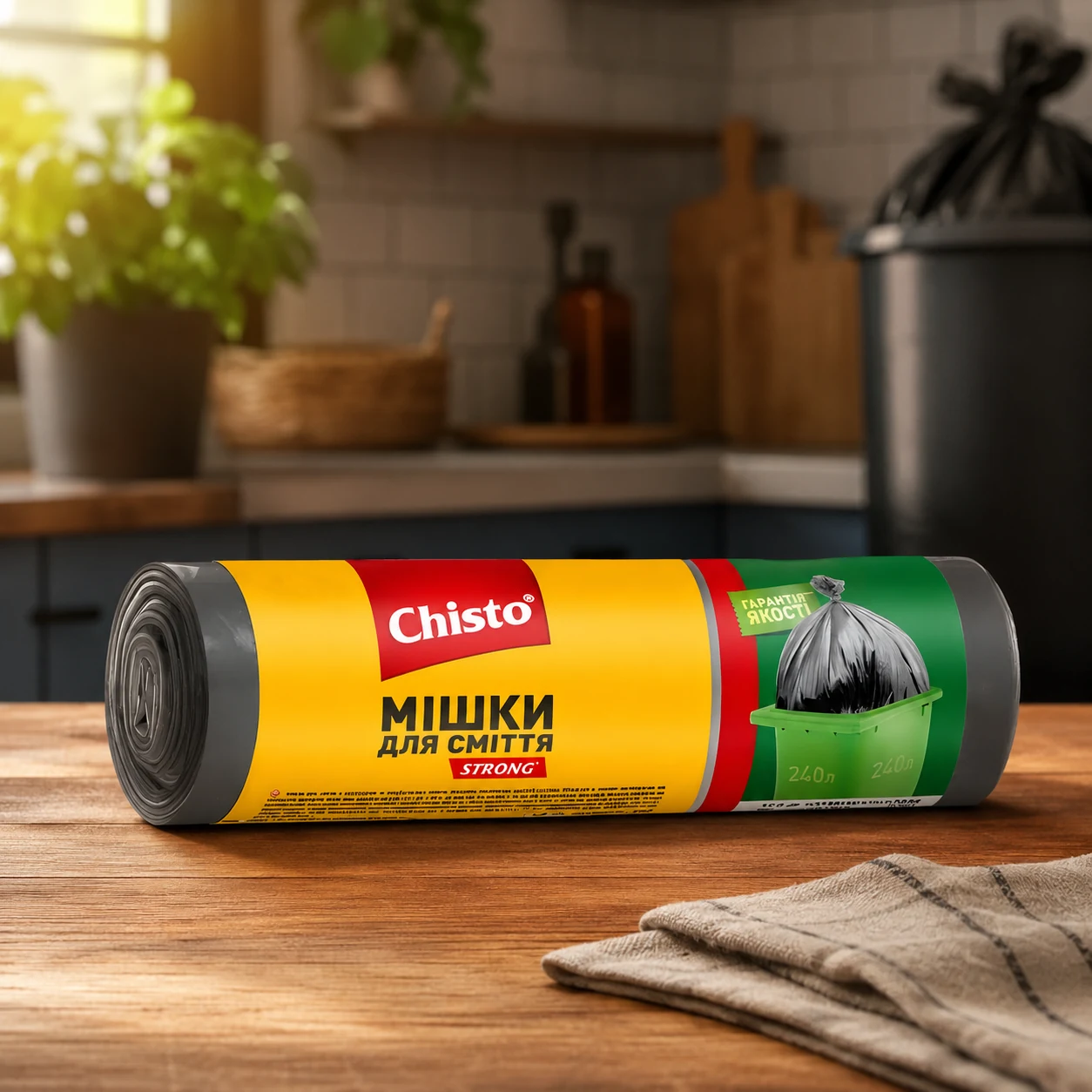 Пакети для сміття Chisto Strong 240л — Прибирання та інвентар