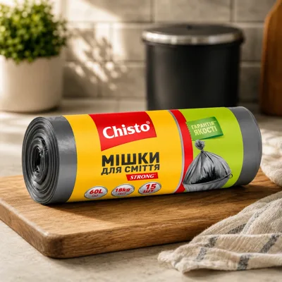 Пакети для сміття Chisto Strong 60л 15шт