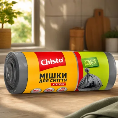 Пакети для сміття Chisto Strong 60л 30шт