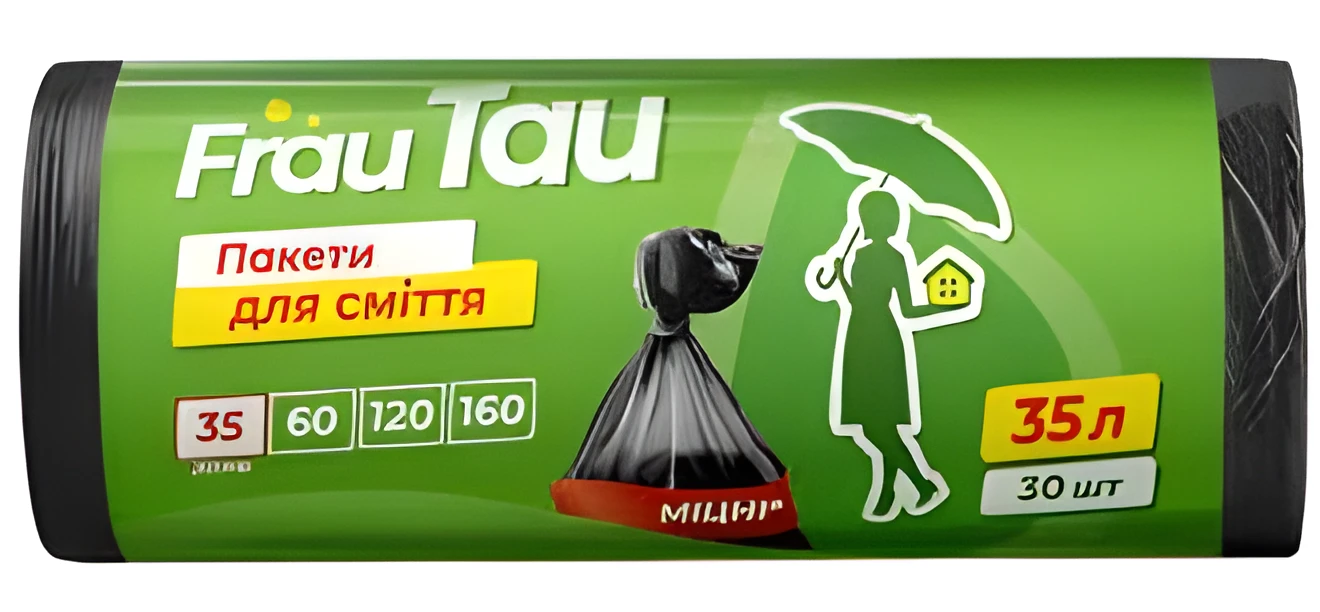 Пакети для сміття Frau Tau HDPE 35л 30шт