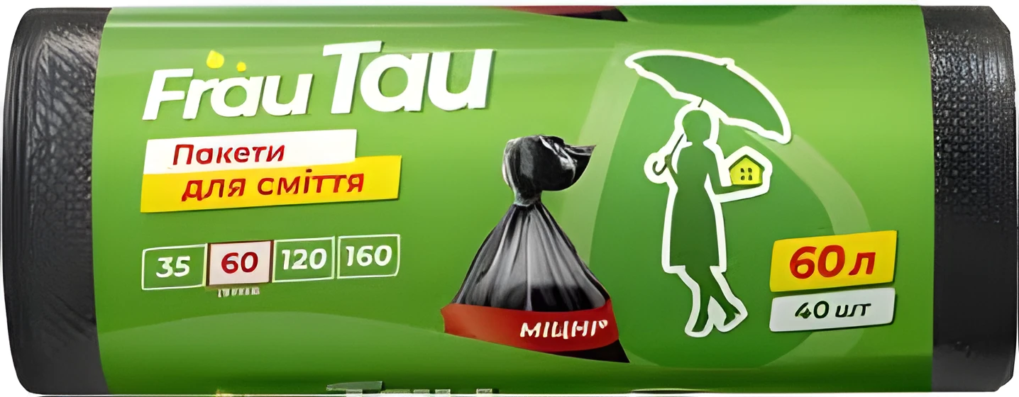 Пакети для сміття Frau Tau HDPE 60л 40 шт