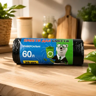 Пакети для сміття Офіс Центр 60л 20шт ОС112238