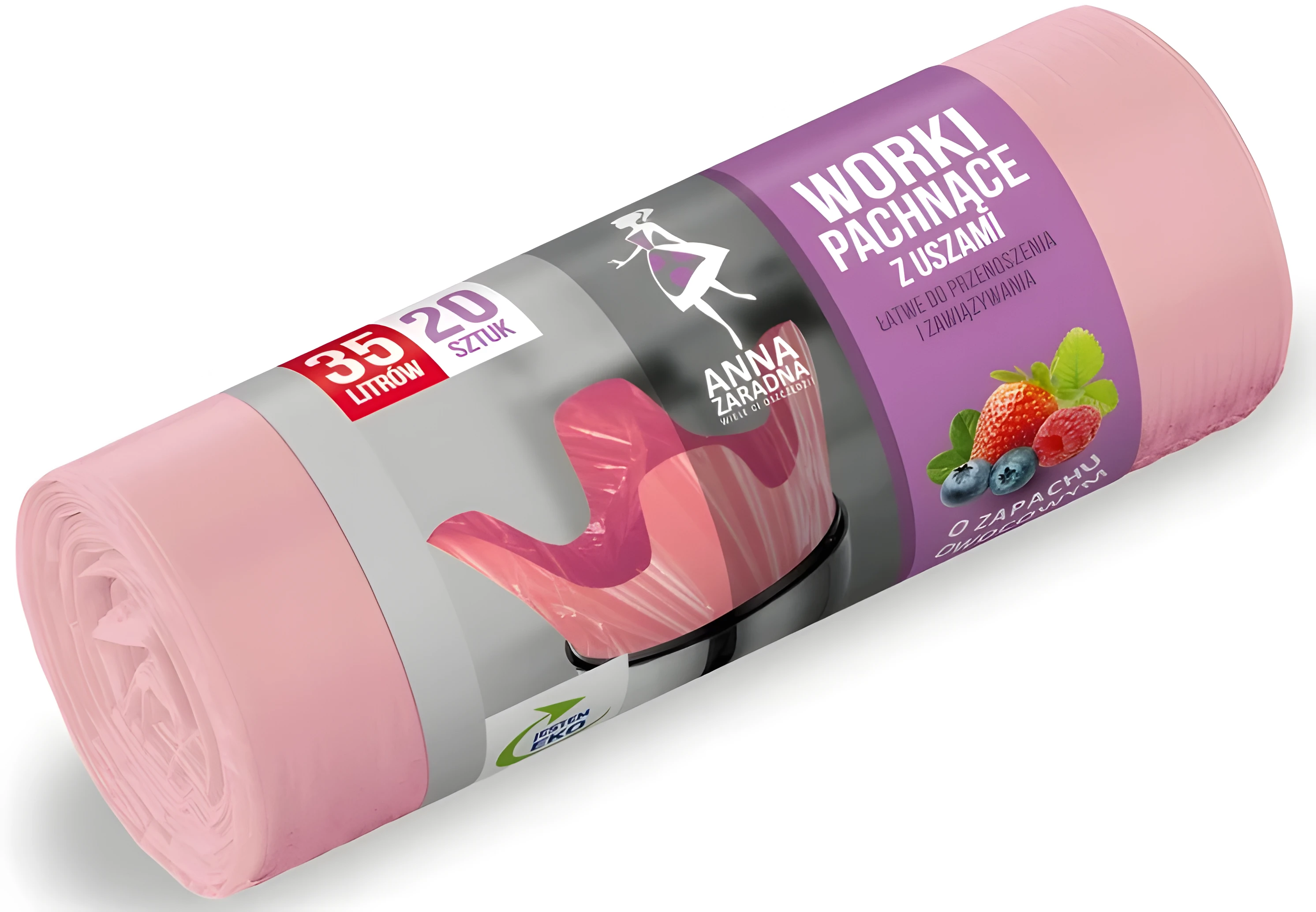 Пакети для сміття Anna Zaradna 35 л з вушками фрукти — Прибирання та інвентар